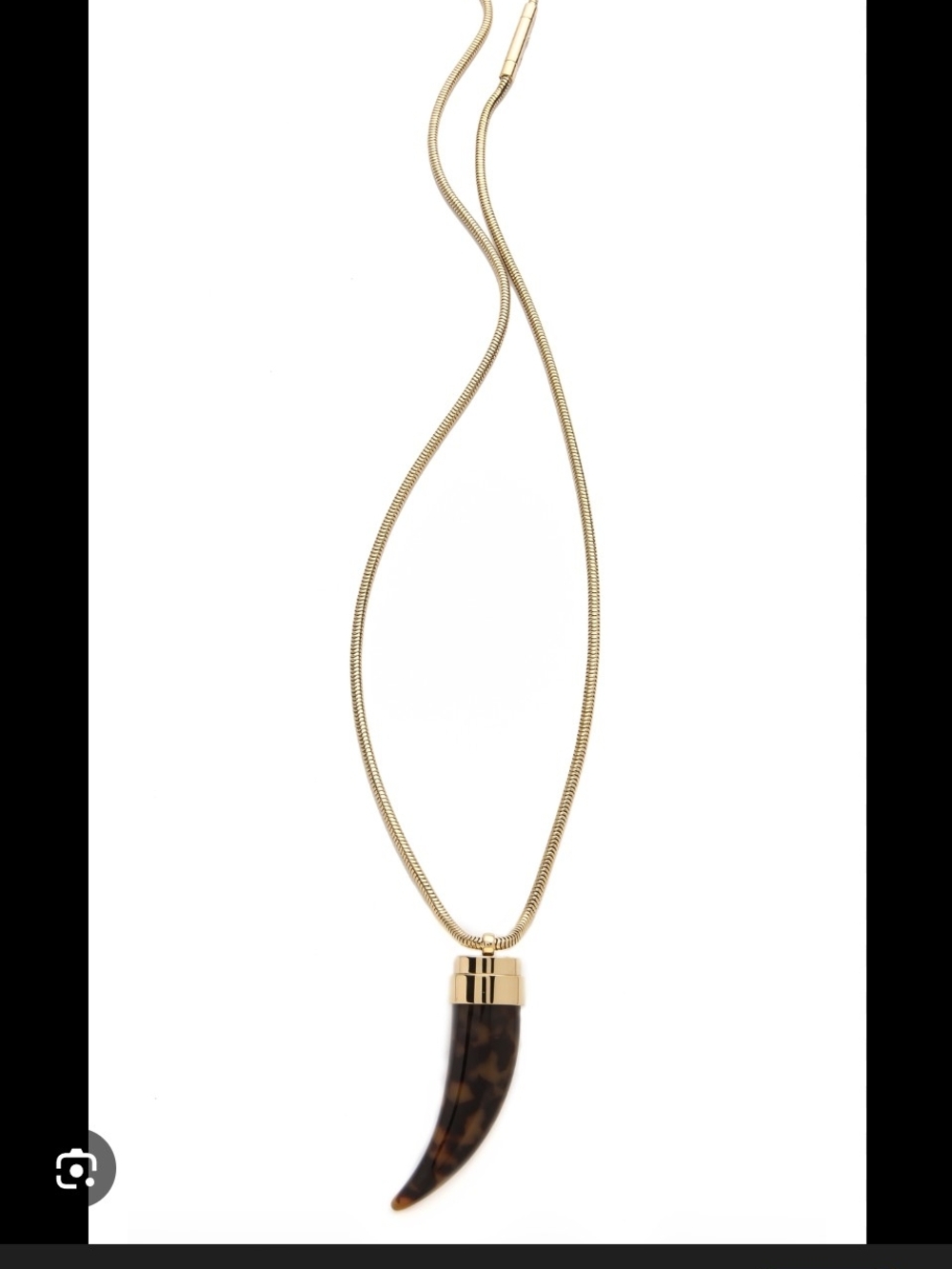 Michael Kors Gold Tone Tortoise Horn Pendant Necklace, Bracelet and Earrings - Picture 9 of 11